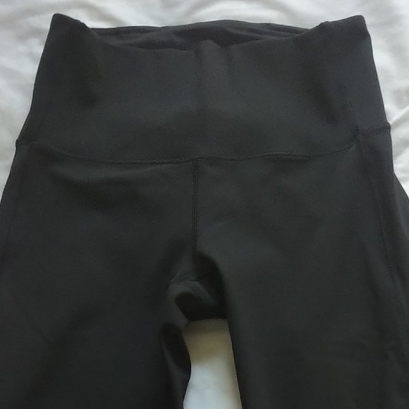 Lululemon Black SET Long-Sleeved Top + Cropped Legging Tight Sheer Panels MINT - Picture 7 of 9